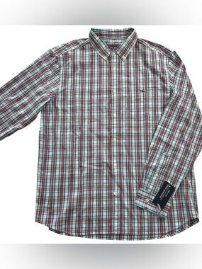 NWT Vineyard Vines Men’s L Classic Fit Plaid Wavecrest Button Up Collared Shirt